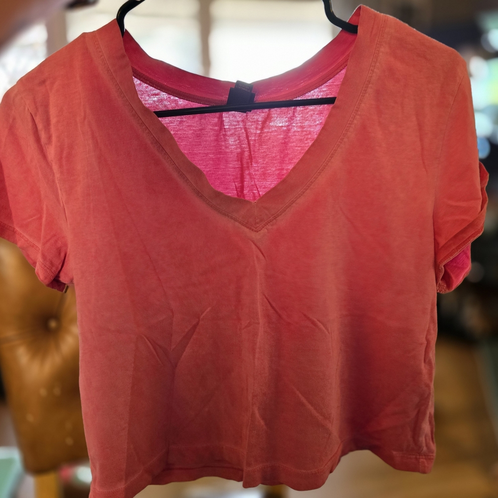 1 Gold Toe Shirt Crop Top And 2  V-Neck Crop Tops by Wild Fable All For 1 Price.